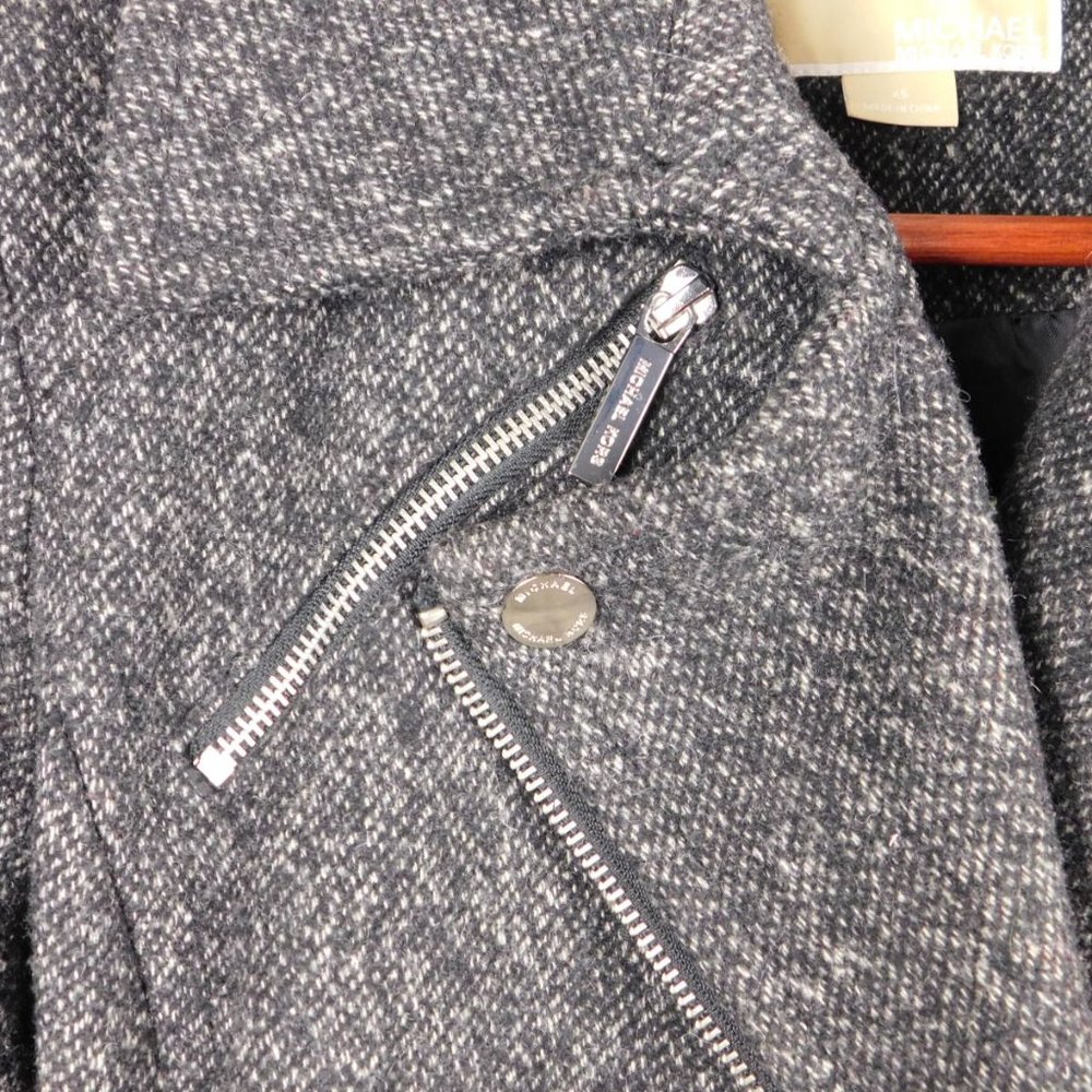 Michael Kors Wool Blend Zip Front Coat SIZE XS - Picture 6 of 9